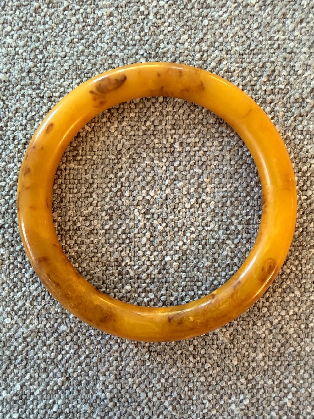 Vintage Marbled Gold Bakelite Bangle